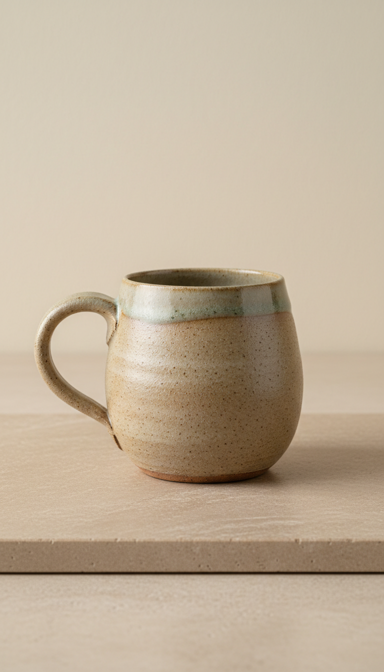Hand-thrown stoneware mug