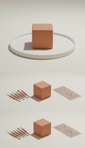 Natural terracotta clay block