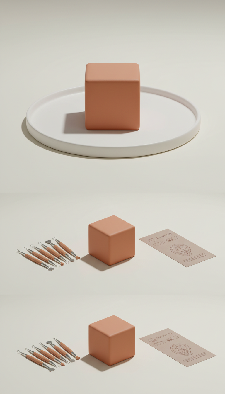 Natural terracotta clay block